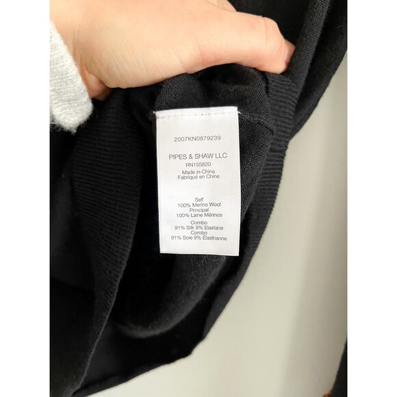 Veronica Beard | Adler Mixed Media Sweater | Leopard Black | Sz XS - Picture 6 of 8